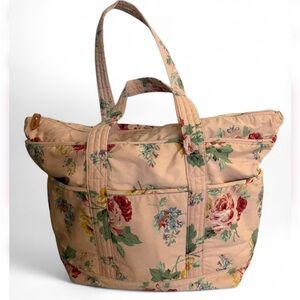 RARE VINTAGE Ralph Lauren Floral Quilted Tote Bag - Cottagecore floral print